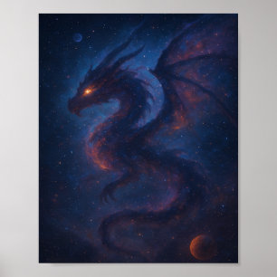 Poster Fantasia da Nebulosa do Dragão Galáctico