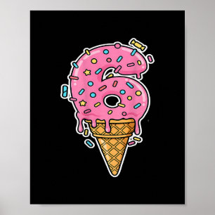 Poster Fantasia de Camisa Número 6 Adulto Rosa Para Mulhe