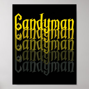 Poster Fantasia de Candyman Espelho Reverso de Halloween 