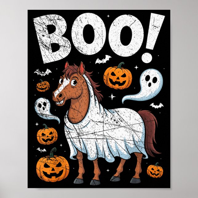 Poster Fantasia de Cavalo Fantasma Cavalos Piada Presente (Frente)