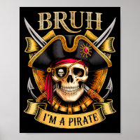 Fantasia de caveira de pirata engraçada do Hallowe