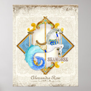 Poster Fantasia de Cirque Infantil Cavalo-Marinho Carross