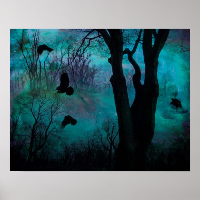 Póster Fantasia de Crow Escuro (Frente)