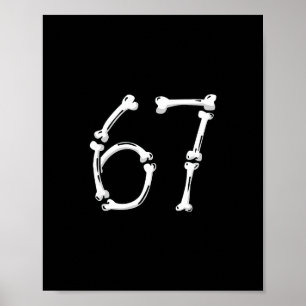 Poster Fantasia de Esqueleto de 6 a 7 Ossos para Hallowee