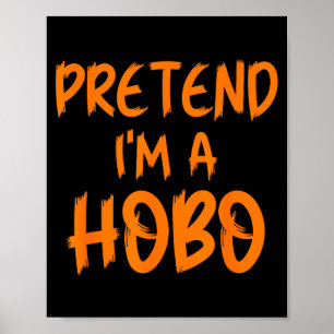 Poster Fantasia de Halloween Fingir que Sou um Mendigo Ro