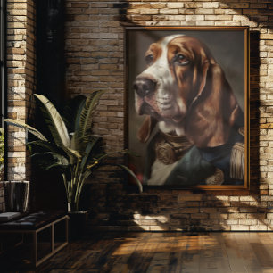 Poster fantasia de napoleão de visto de Hound Basset