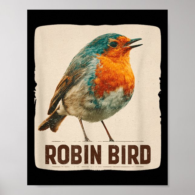 Poster Fantasia de Pássaro Fofa para Amantes de Robin (Frente)