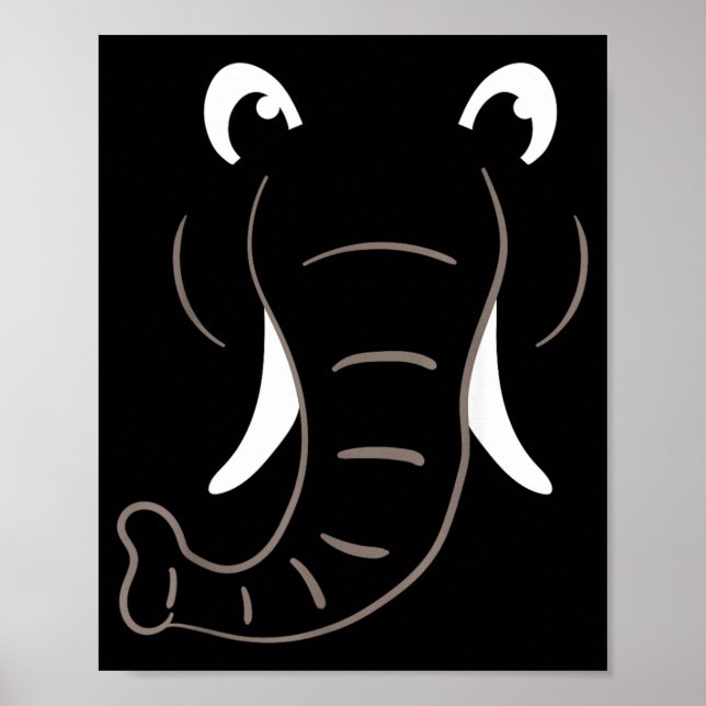 Poster Fantasia de Rosto de Elefante Presente Fácil de Fa (Frente)