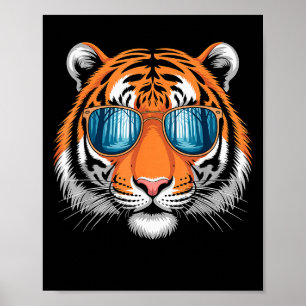 Poster Fantasia de Tigre Legal Para Homens Mulheres Crian