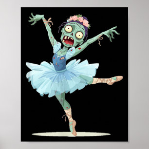 Poster Fantasia de Zumbi Bailarina Linda