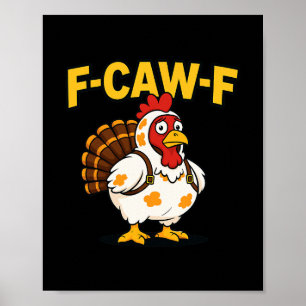 Poster Fantasia engraçada de Ação de Graças F-caw-f Frang