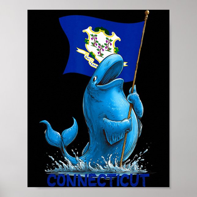 Poster Fantasia engraçada de animal de connecticut para m (Frente)