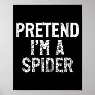 Poster Fantasia engraçada de aranha para mulheres no Hall