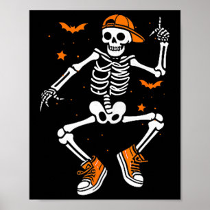 Poster Fantasia engraçada de Halloween do Esqueleto Trump