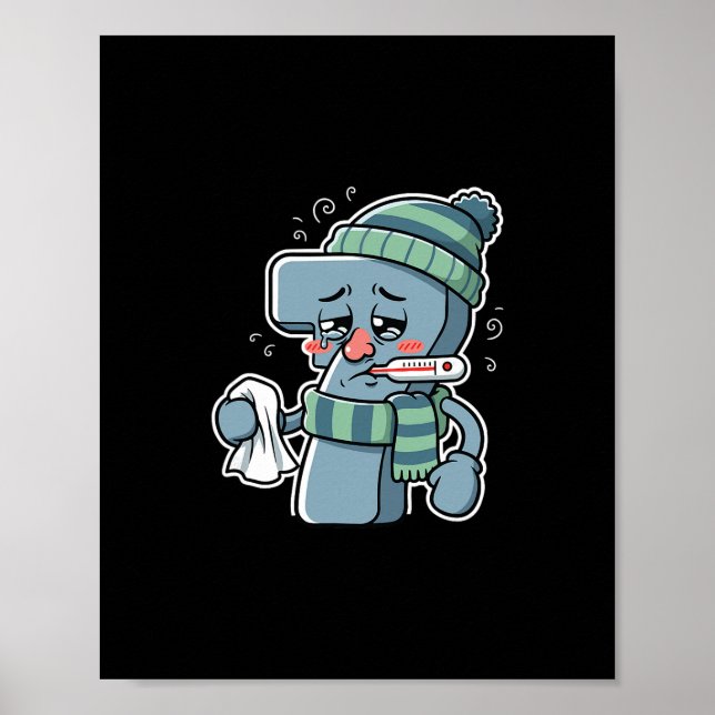 Poster Fantasia engraçada doente sete 7  (Frente)