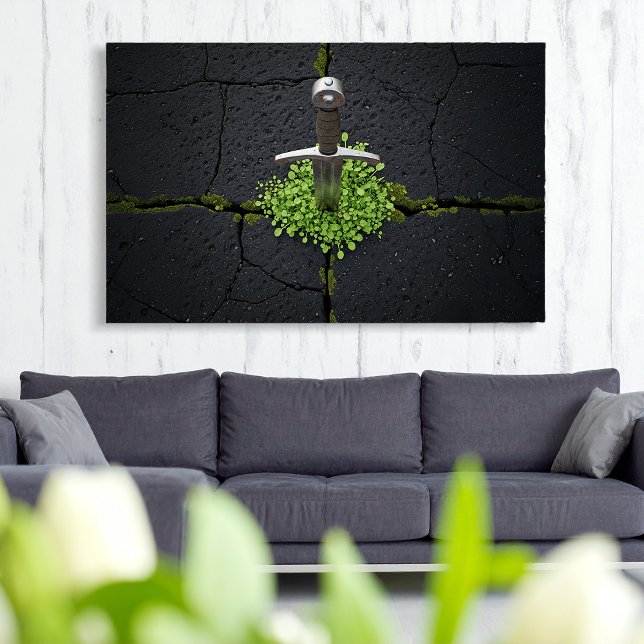 Poster Fantasia Espada Medieval Green Clover Nature Rebor (Criador carregado)