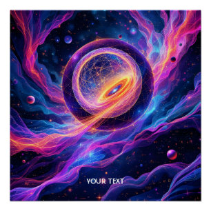 Póster Fantasia Estrelas Abstratas do Espaço Fofas