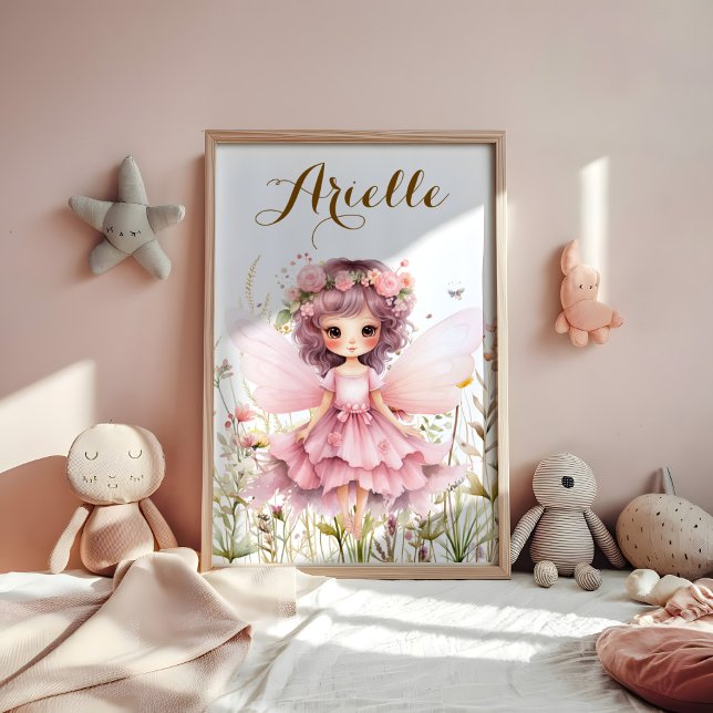Poster Fantasia Fada flor silvestre pastel  (Criador carregado)