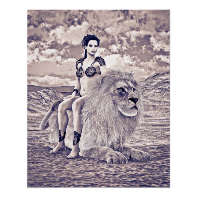 Póster Fantasia Rainha Leoa (Frente)