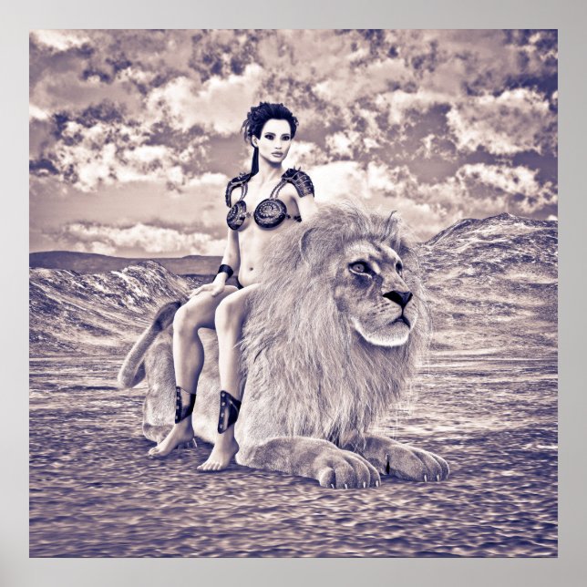 Póster Fantasia Rainha Leoa (Frente)