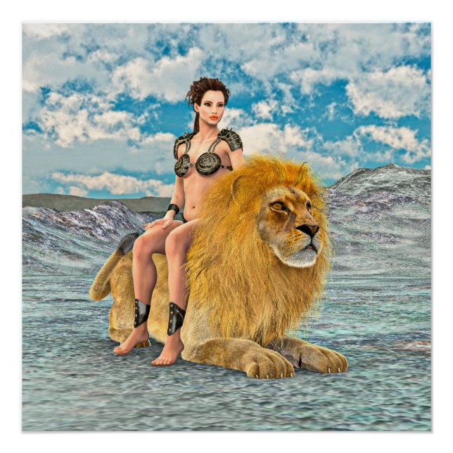 Póster Fantasia Rainha Leoa (Frente)