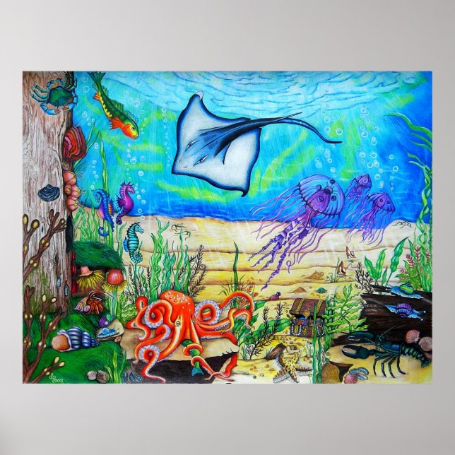 Póster Fantasia Sob O Mar (Frente)