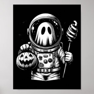Poster Fantasias de astronauta de Halloween Fantasma Anim