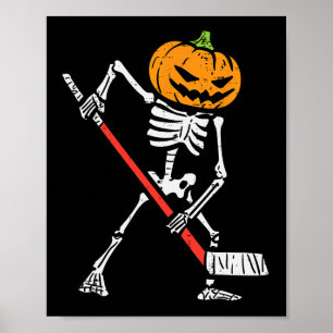 Poster Fantasias de Esqueleto de Abóbora de Halloween par