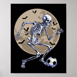 Poster Fantasias de Futebol Esqueleto Assustador para Men