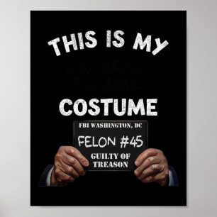 Poster Fantasias de Halloween de Donald Trump na prisão