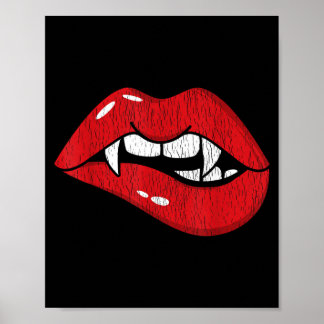 Poster Fantasias de Halloween de Lábios Vermelhos de Vamp