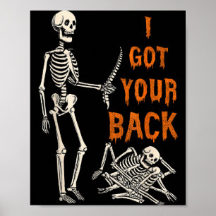 Poster Fantasias de Halloween Esqueletos Eu Estou com as