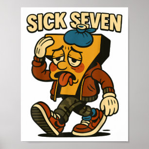 Poster Fantasias de Halloween Sick Seven 67 Engraçado Six