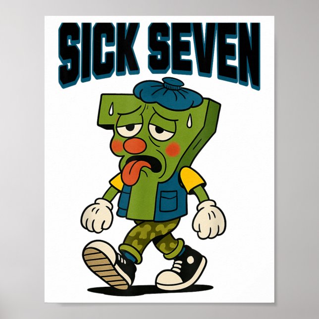 Poster Fantasias de Halloween Sick Seven 67 para Design P (Frente)