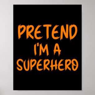 Poster Fantasias de Halloween Sou Super-Herói Fácil Super