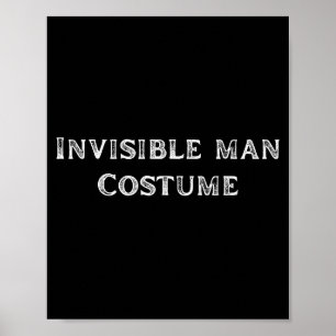 Poster Fantasias de Homem Invisível Divertidas e Preguiço