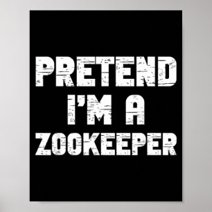 Poster Fantasias de zelador de zoológico preguiçoso no Ha