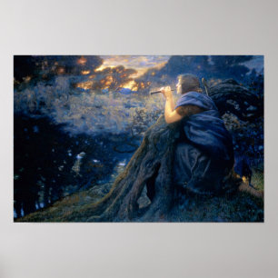 Poster Fantasias do Crepúsculo por Edward Robert Hughes