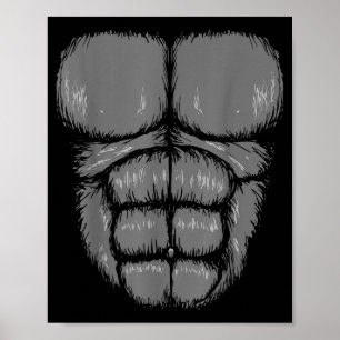 Poster Fantasias engraçadas de Halloween de Gorila Macaco