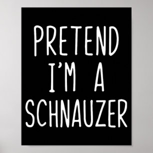 Poster Fantasie um figurino de cachorro Schnauzer no Hall