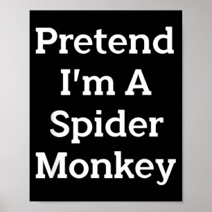 Poster Fantasie um macaco-aranha Fantasia engraçada de Ha