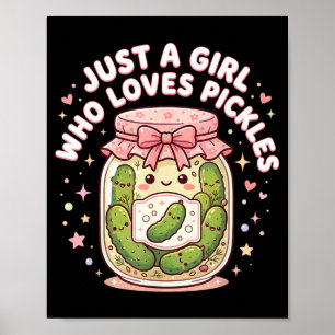 Poster Fantasioso traje de pepino para uma garota que ama