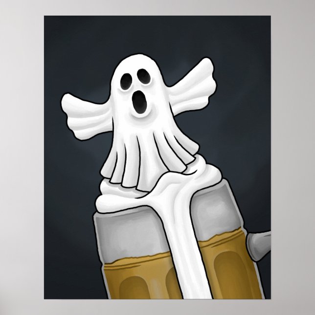 Poster Fantasma Assustador de Halloween (Frente)