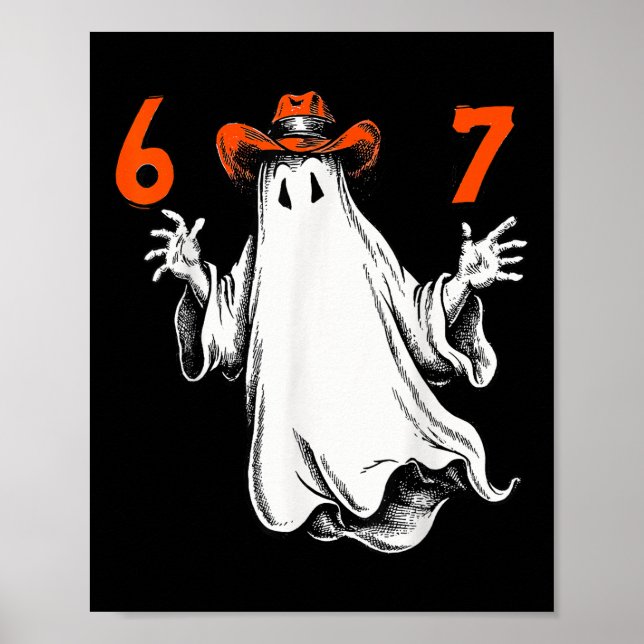 Poster Fantasma Assustador Número 67 Halloween Assombrado (Frente)