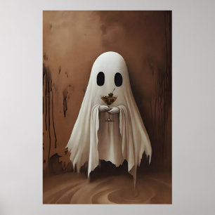 Poster Fantasma Bebendo Coquetel Dirty Martini Azeitonas