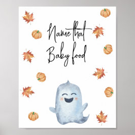 Poster Fantasma bonito - Dê um nome à comida bebê