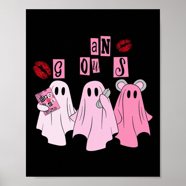 Poster Fantasma Bonito Significa Ghouls Divertidos Festa  (Frente)