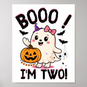 Poster Fantasma Boo Eu sou o segundo aniversário Toddler