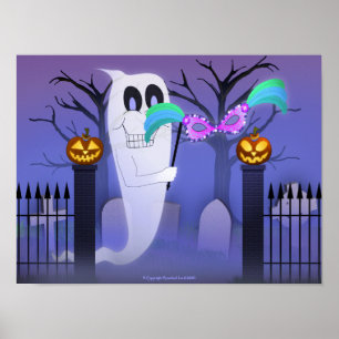 Póster Fantasma com máscara
