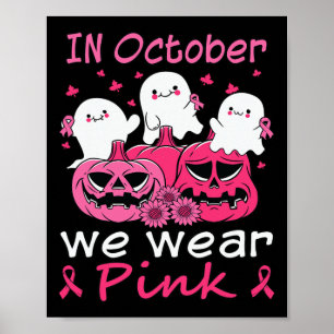 Poster Fantasma Cute do Guerreiro do Cancer de Mama Rosa